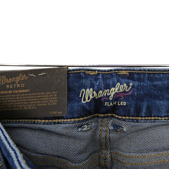 NWT Wrangler Retro Mae Mid Rise Bootcut Jeans Dark Wash Western Y2K Size 9 - Picture 5 of 6
